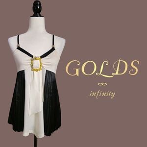 Golds Infinity Gyaru Black and White Top One-size Japan